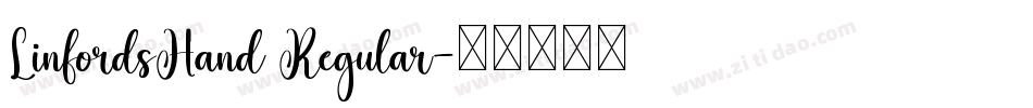 LinfordsHand Regular字体转换